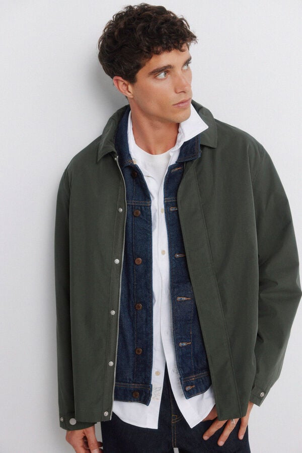 Springfield Parka leve Caqui escuro
