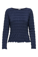 JDY Top de manga comprida azul