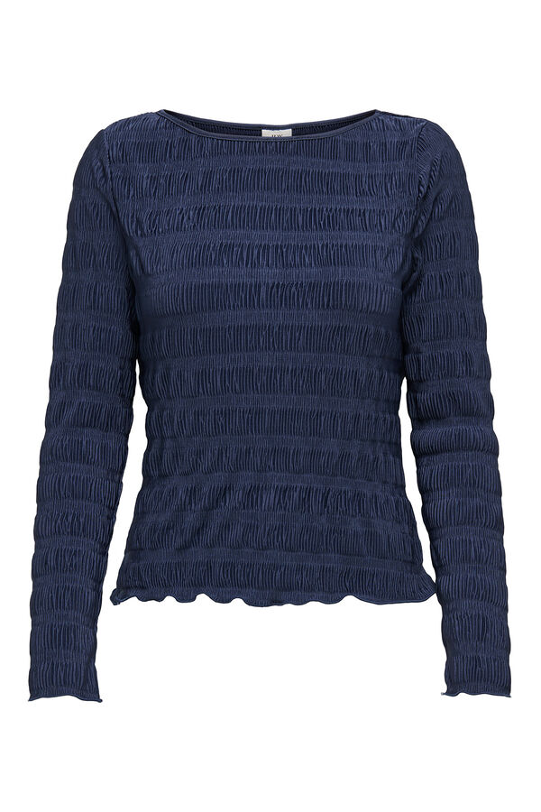 JDY Top de manga comprida azul