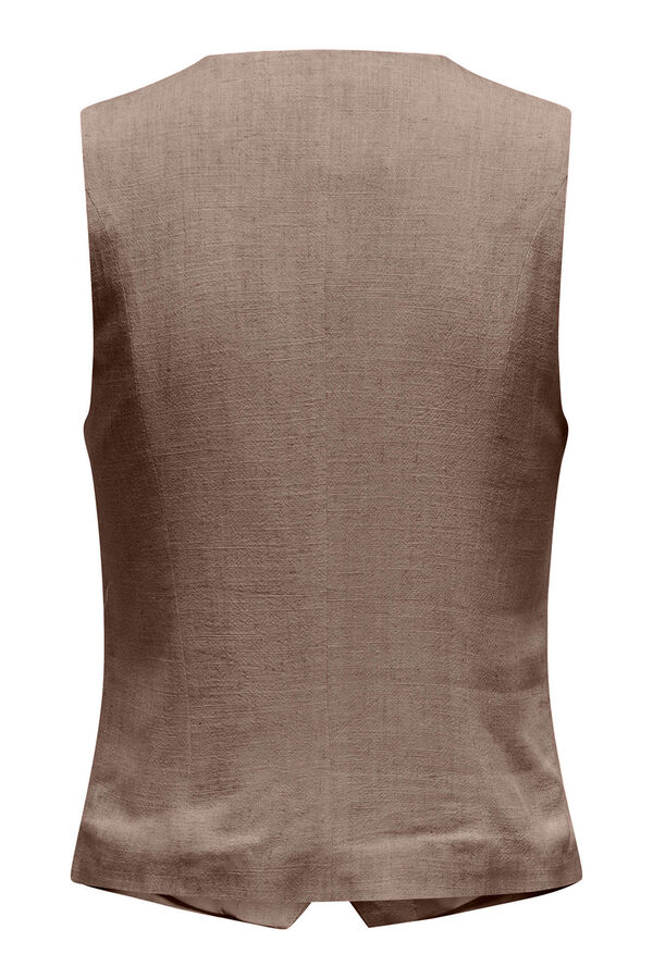 Only Colete de linho  cru