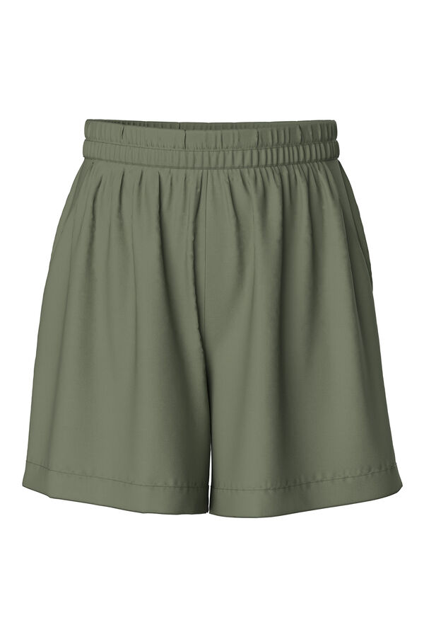 Pieces Calças curtas fluidas verde
