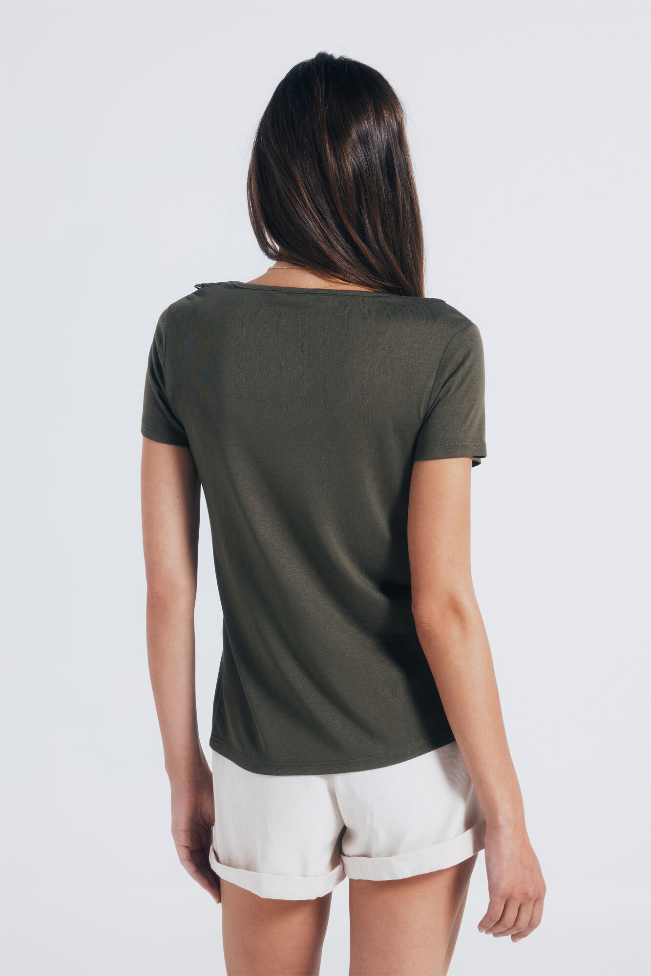 Springfield Camiseta escote crochet