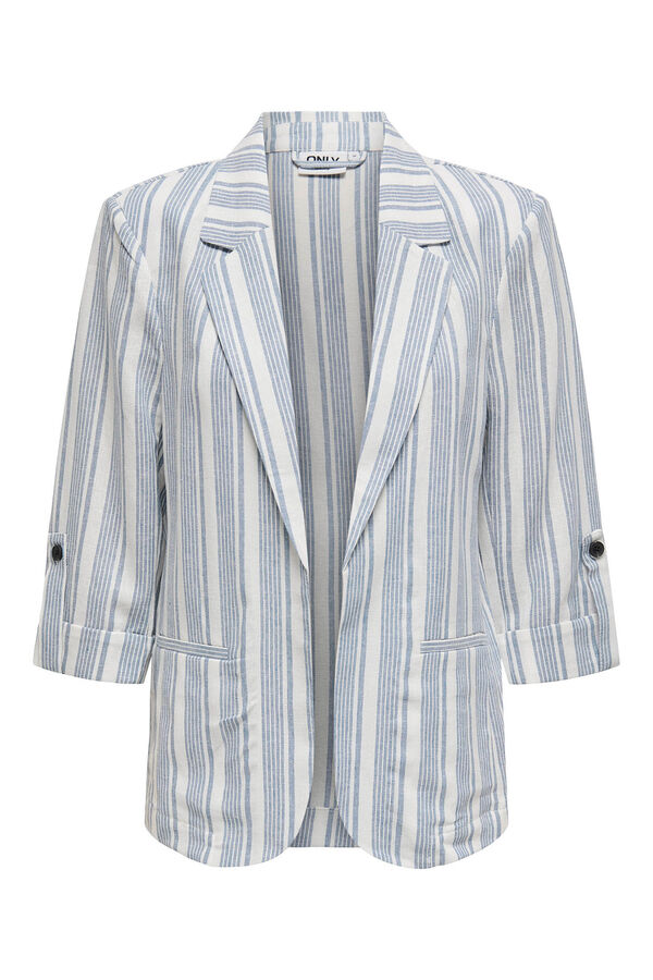 Only Blazer manga 3/4 enrolado azul