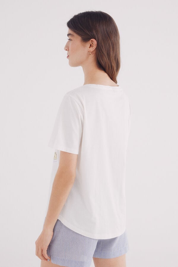 Springfield Camiseta "Pizza club" estampado