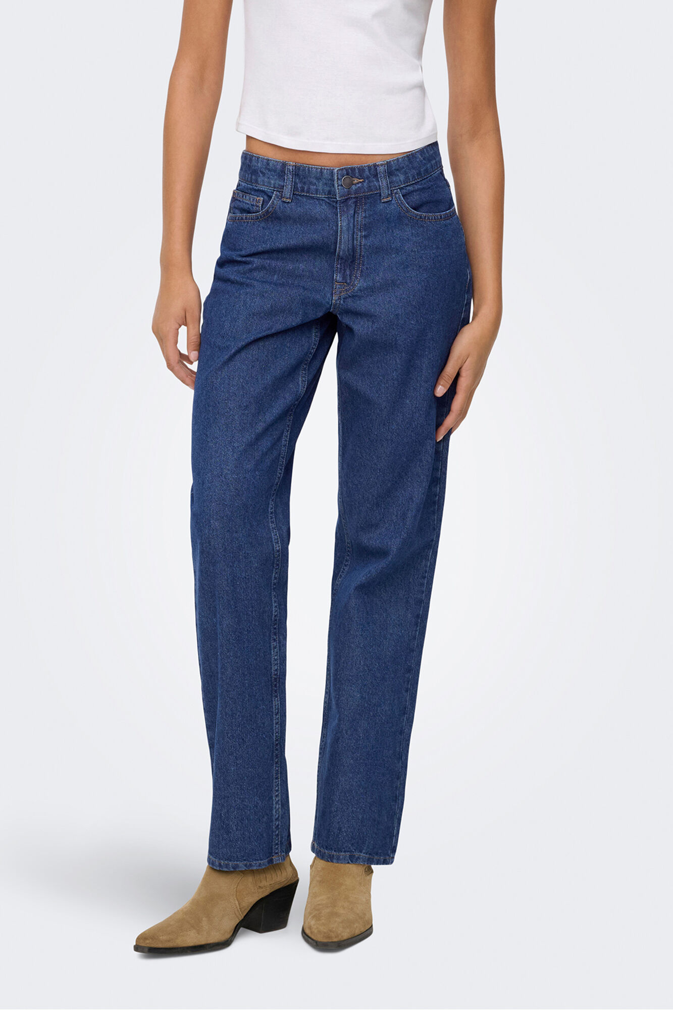 JDY Jeans rectos tiro medio