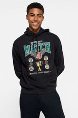 Springfield Sweatshirt capuz estampado Basket preto