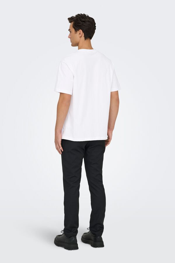Only & Sons T-shirt manga curta branco