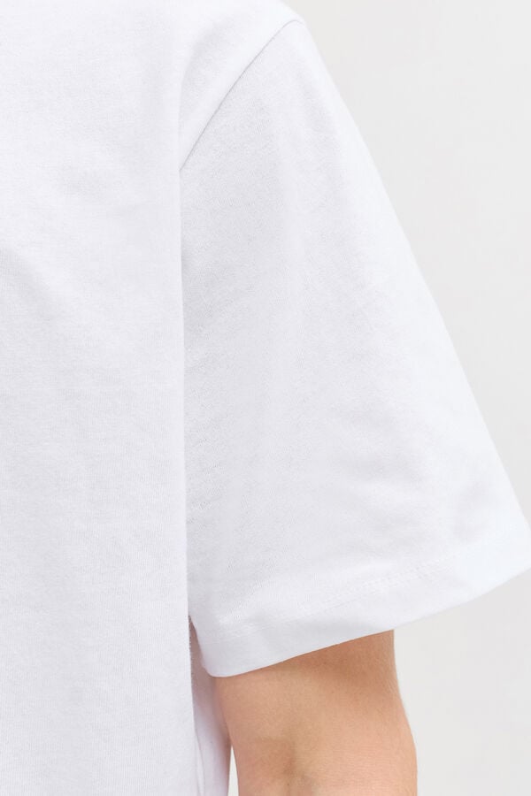 Jack & Jones T-shirt b&aacute;sica manga curta branco