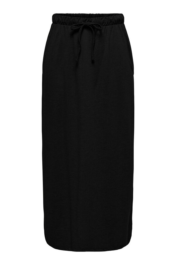 JDY Falda larga fluida negro