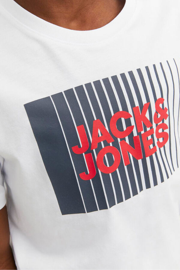 Jack & Jones Junior Camiseta estampada regular fit branco