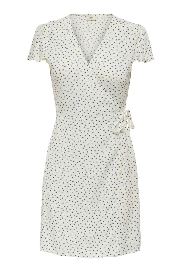 JDY Vestido curto estampado branco