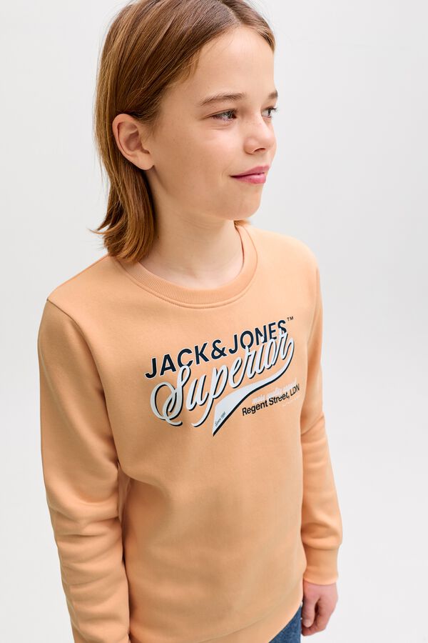 Jack & Jones Junior Sweatshirt logo grande vermelho