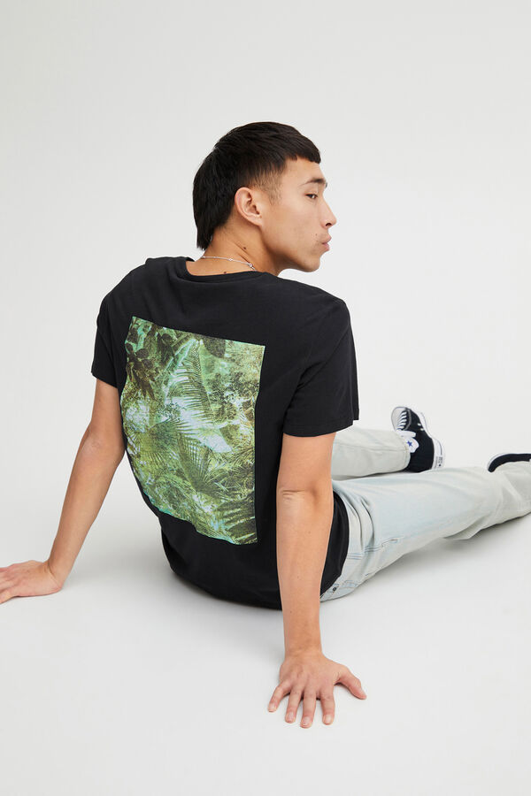 Blend T-shirt Manga Curta - Print Costas preto