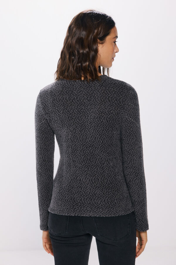 Springfield Camiseta Chenille com cristais chevron  cinzento