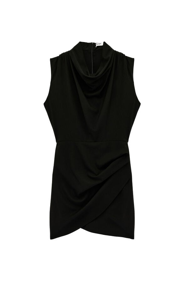Koton Vestido mini assim&eacute;trico preto