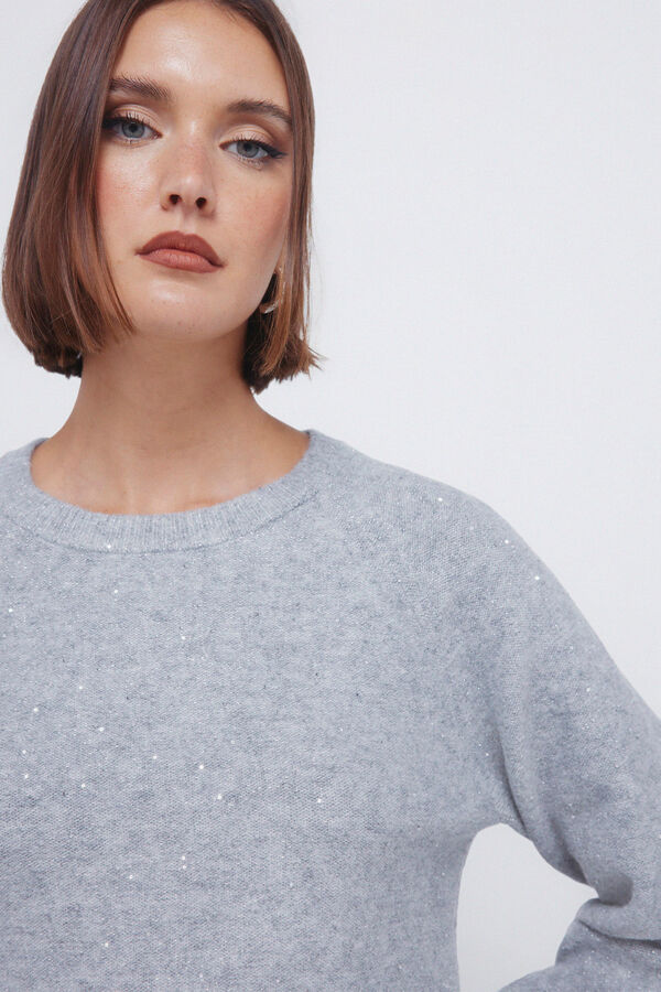 Springfield Camisola com lantejoulas cinzento