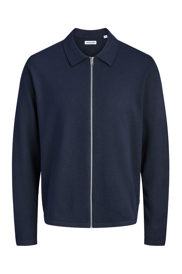 Jack & Jones C&aacute;rdigan b&aacute;sico de punto azul