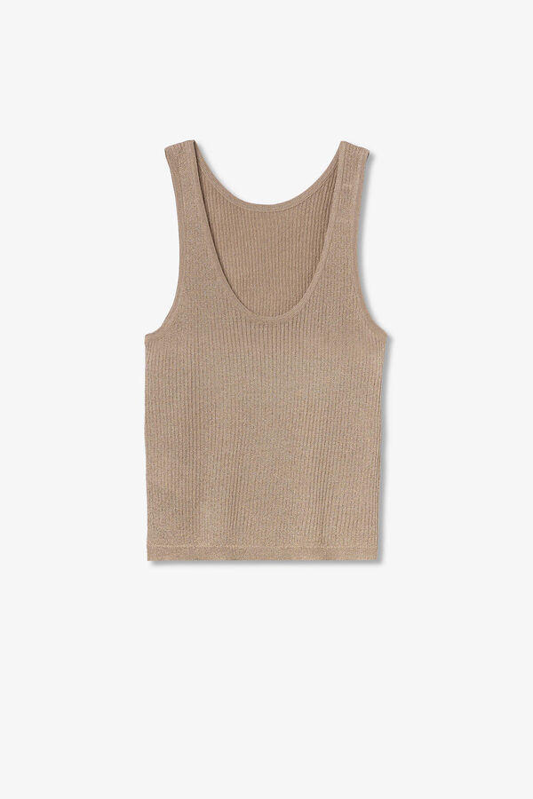 Tiffosi Suéter canelado brilhante cru