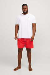 Jack & Jones PLUS Fato de banho liso regular fit Plus vermelho
