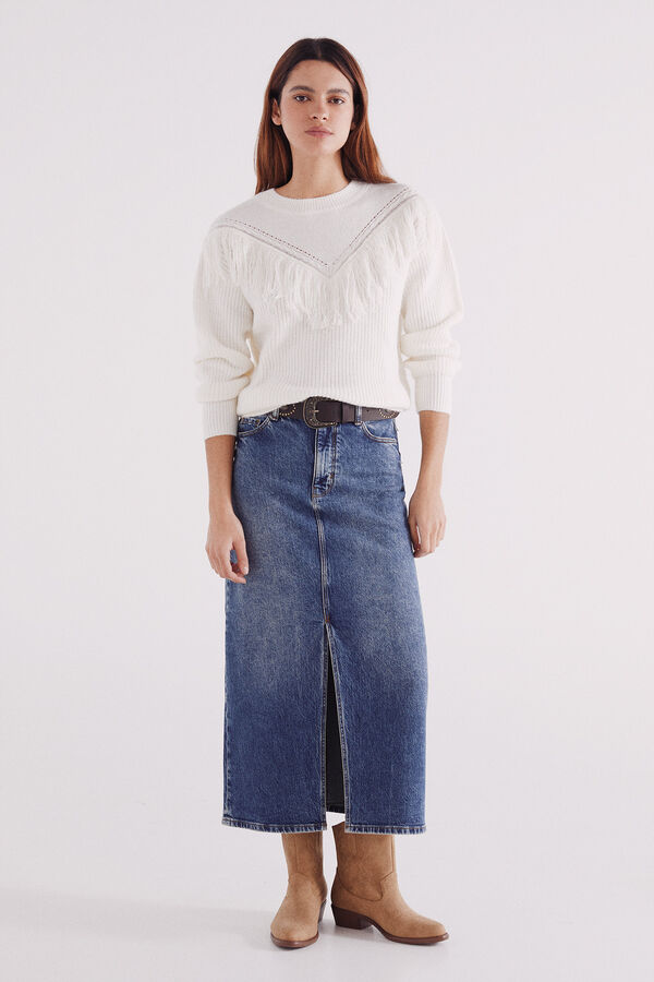 Springfield Saia de ganga midi azul