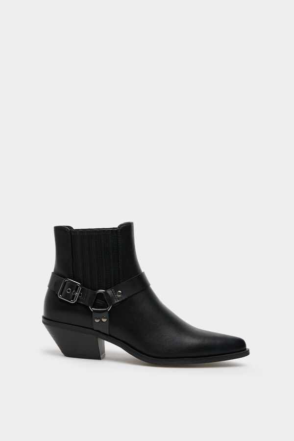 Springfield Bot&iacute;n hebilla cowboy negro