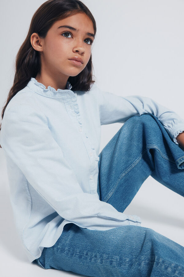 Springfield Kids Blusa de manga comprida para menina azul