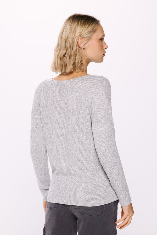 Springfield Camiseta com gola Perkins cinzento