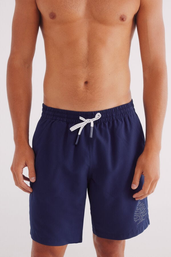 Springfield Mai&ocirc; liso com logo Springfield azul