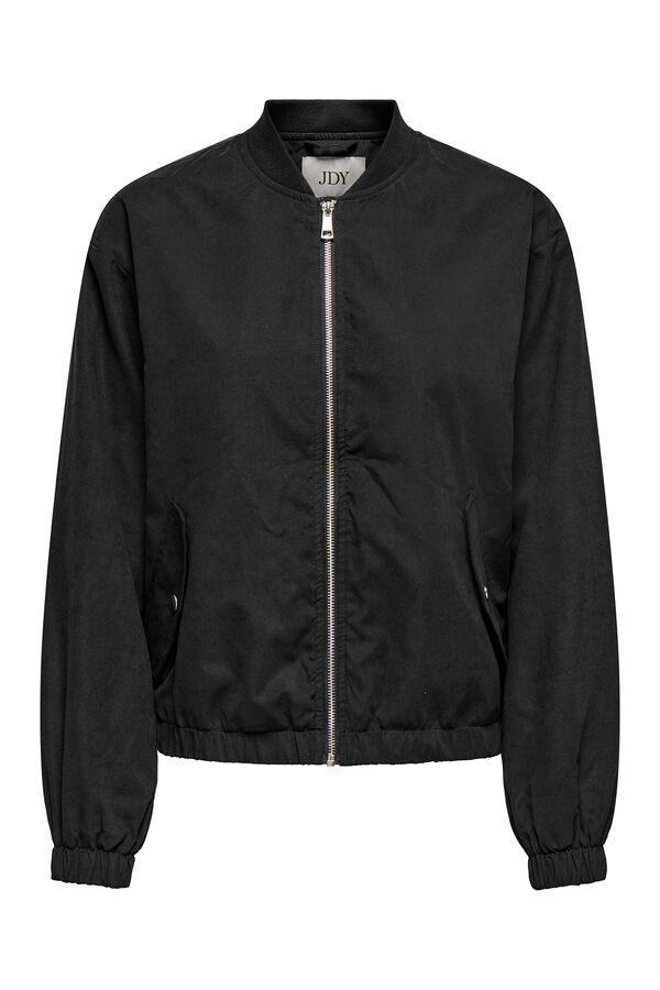 JDY Bomber b&aacute;sica de manga larga negro