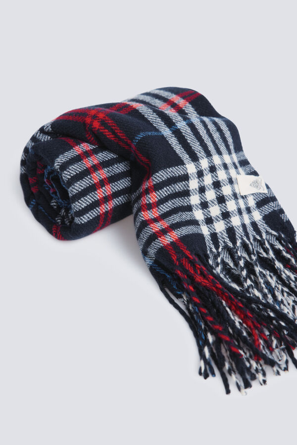 Springfield Bufanda cuadros tart&aacute;n azul