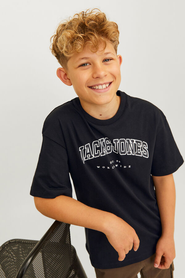 Jack & Jones Junior Camiseta estampada regular fit cinzento