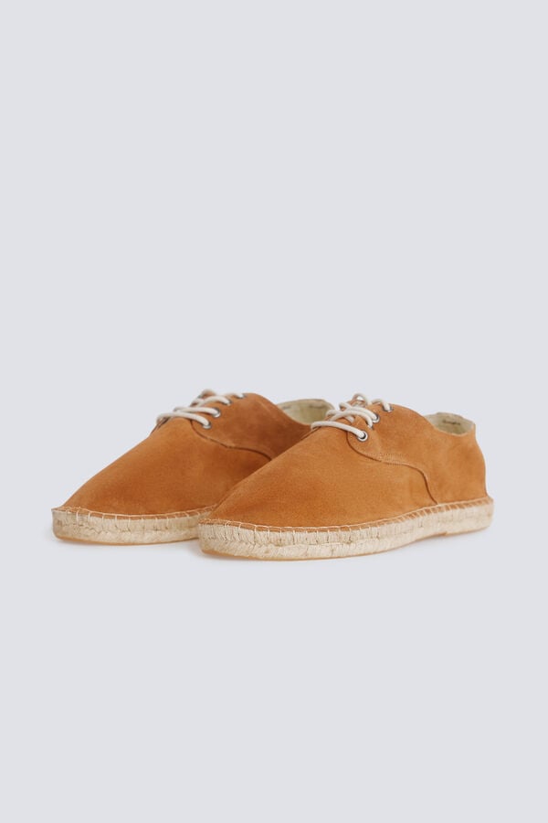 Springfield Alpargata piel serraje beige