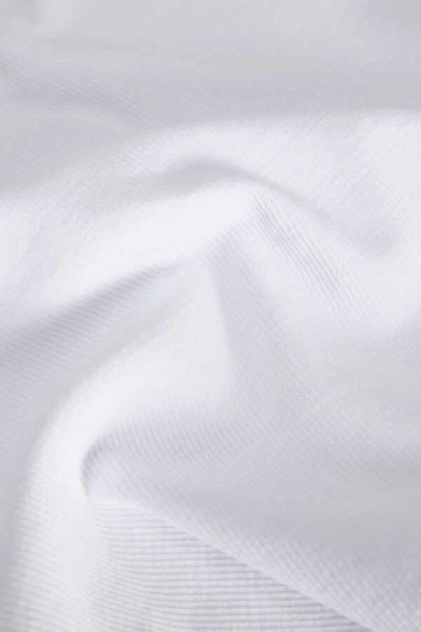 Jack & Jones Top rib assim&eacute;trico de mulher branco