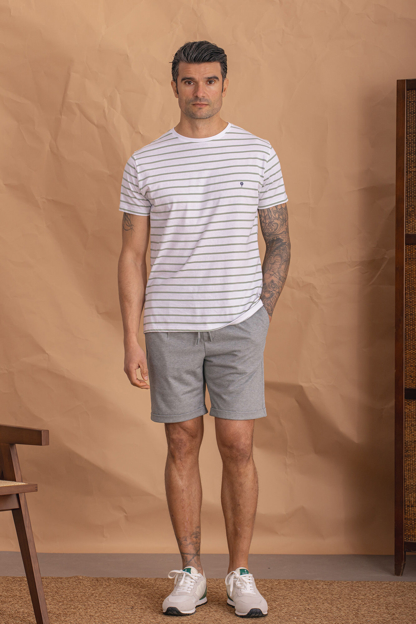 Celopman Bermuda Casual Verde