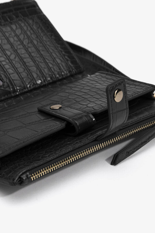 Tiffosi Monedero con Asa Extra&iacute;ble negro