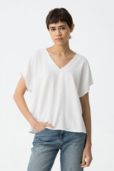 Tiffosi Blusa acetinada branco