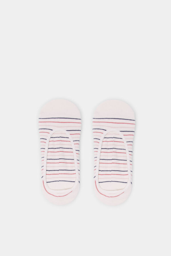 Springfield Calcet&iacute;n invisible rayas beige