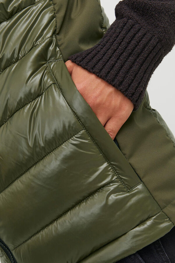 Jack & Jones Colete acolchoado poli&eacute;ster reciclado verde