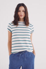 Springfield Camiseta algod&oacute;n botones hombro blanco