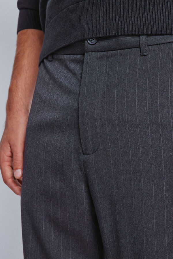 Springfield Pantal&oacute;n rayas straight fit gris