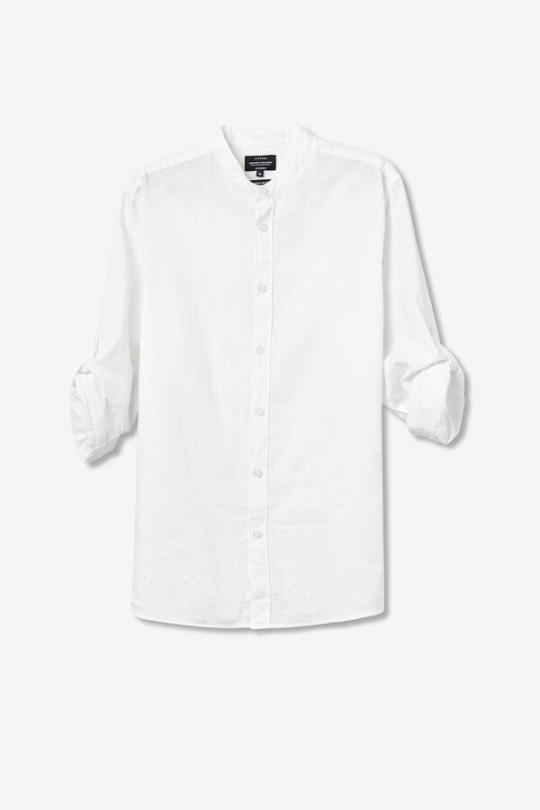Tiffosi Camisa Regular Fit Linho branco