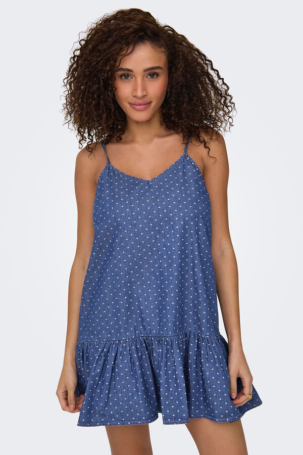 Only Vestido curto de regular fit azul