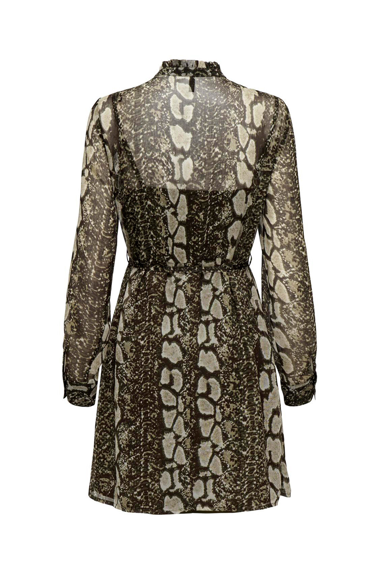 Only Vestido de chiffon com estampa animal