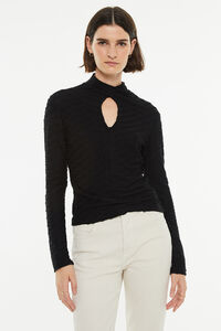 System Action Camiseta manga comprida com detalhe de recorte