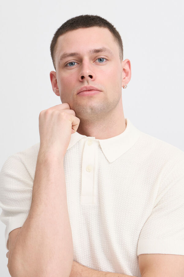 Blend Polo Punto Fino Bhaiden blanco