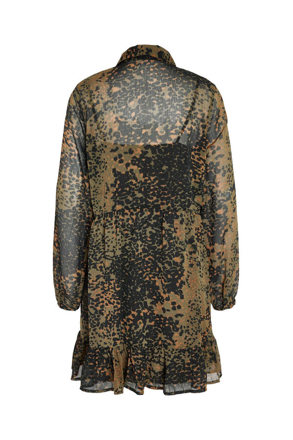 Noisy May Vestido curto estampado verde