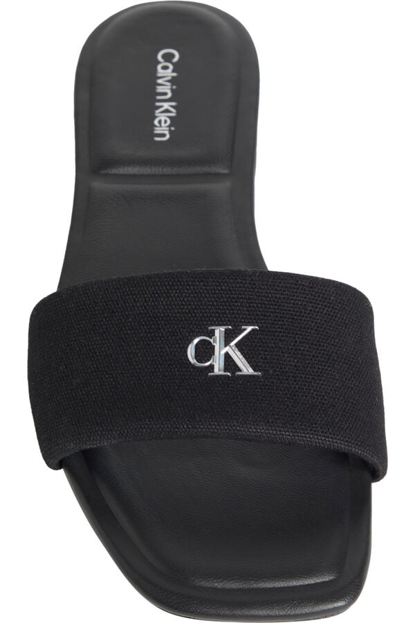 CK Jeans Sand&aacute;lia rasa preto