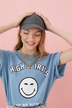 Springfield Camiseta High Spirits x SmileyWorld® Just be happy azul oscuro