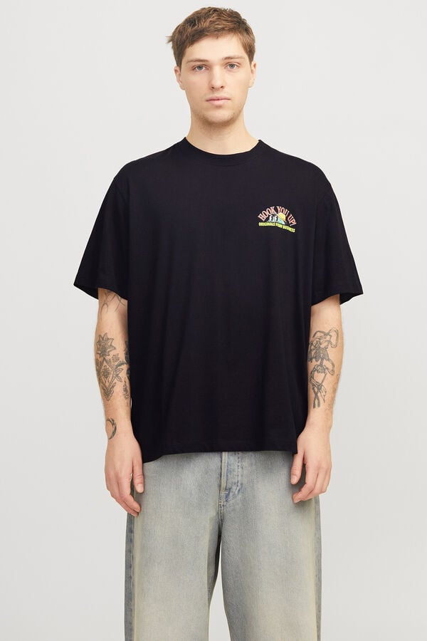 Jack & Jones Camiseta de manga curta com ajuste solto preto