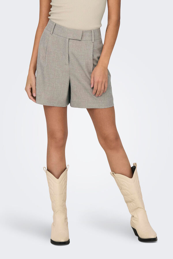 Only Calças curtas pinças cru